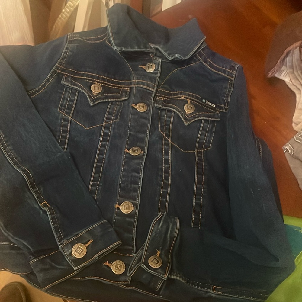 Girls Tractor Dark Denim Jacket size 10 in excellent condition